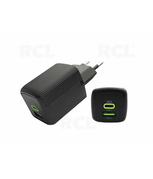 Зарядное устройство USB QC 3.0 45 Вт, тип USB/USB C, черный AIQ45JAC.jpg