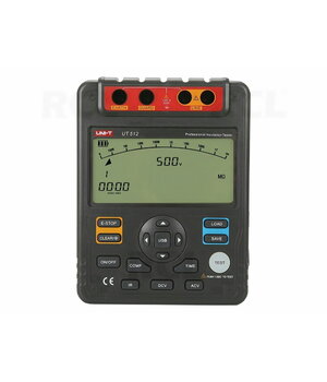 Insulation Resistance Tester, 500–2500 V, up to 100 GΩ, PI/DAR, UT512 UNI-T

 ATS512.jpg
