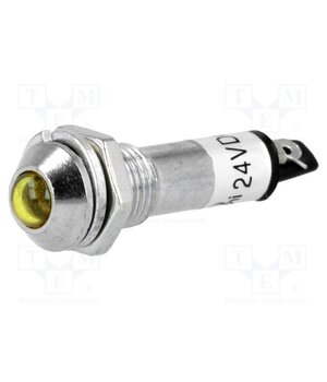 IND8-24Y-A Indicator: LED; prominent; yellow; 24VDC; Ø8.2mm; IP40; metal 0AYSkRgfPcV0m5eW2UcvF2FK-JQQlfnAd89Z-ONUkZU