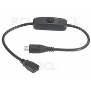 KABELIS micro USB (K) <-> micro USB (L) su jungikliu, 300mm