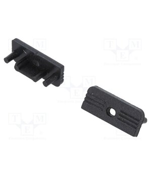 77980002 Cap for LED profiles; black; 20pcs; ABS; with hole; SURFACE10 W7wdfXIsRg8h7v19okVqJjxoifdsW5dVbACmphnL4W0