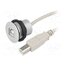 09454521911 USB socket; 22mm; har-port; -25÷70°C; Ø22.3mm; IP20; silver; Len: 1m ZxF1IZcQWTb0RM5G4eF6KuKnepCoJgKHGJFYSZnPgPI