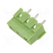 XY304V-3P 5.0MM GREEN Connector: PCB terminal block; terminal; angled 90°; on PCBs vqXiu0VylBc5XROqjcnUrgGncK2SM8a4Rm1rzaDUlcg