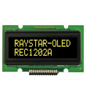 REC001202AYPP5N00100 Display: OLED; alphanumeric; 12x2; Dim: 55.7x32x11mm; yellow; 1x15 8Sp_qubCi_9yk3P1K_N6wXqdTvcKR8myZa--nYuckI8