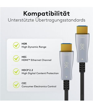 KABELIS Optiskais HDMI 8K@60Hz, 50 m, 4K@120Hz, 48 Gbit/s, 4K Ultra HD 2160p 8K Ultra HD 4320p (60 Hz), AOC

 CKA6405G50+4.jpg