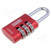 K10530REDD Padlock; shackle,combination code; aluminium; A: 32mm; B: 27mm vkXURwwwyr7GooUUVrP9P4XhIopkEMxTmm2iOaOKlo0