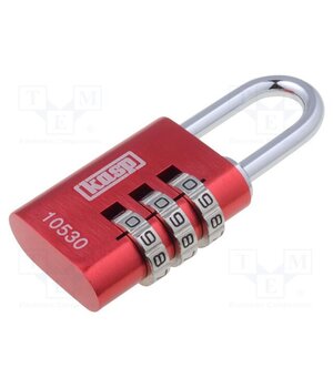 K10530REDD Padlock; shackle,combination code; aluminium; A: 32mm; B: 27mm vkXURwwwyr7GooUUVrP9P4XhIopkEMxTmm2iOaOKlo0