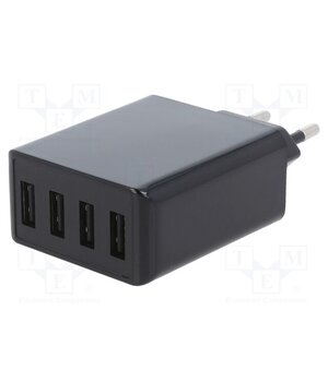44953 Power supply: switching; mains,plug-in; 5VDC; 30W; Out: USB x4 aJ8f90S9mEkXDgUgSF12mQKeG6nuFSEKn5f1MMG7FL0