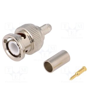 H3101A COPPER TEFLON 1,1MM PIN Connector: BNC; plug; male; straight; 50Ω; crimped; for cable; PTFE CcWb3dmhjOSLmCewQW9Zi4t2uaXFgfS469lMKFNqFfw