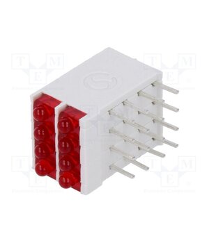 DBI04300 LED; in housing; 1.8mm; No.of diodes: 8; red; 10mA; 38°; 13mcd; 2VDC zIRP1THjh110qmy39x89HIHXI7ez2KW_JQH_AWFUcVM