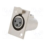 FC6100 Connector: XLR; socket; female; PIN: 3; with push button; soldering pChLqKw1SKw9EEwZJ-vEyB2nX18SMAL5edX8KnP6fFk