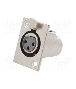 FC6100 Connector: XLR; socket; female; PIN: 3; with push button; soldering pChLqKw1SKw9EEwZJ-vEyB2nX18SMAL5edX8KnP6fFk