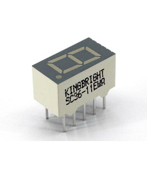 DISPLEJS LED SC36-11GWA, 9 mm, 7 segmenti, zaļš, kopīgs katods

 PLIK36GK.jpg