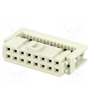 09185166803 Connector: IDC; plug; female; PIN: 16; for ribbon cable; 2.54mm; 2x8 IkzotSl533lPuEs5Wu2wt1gwBYKegx6DONwD-G-tPGs
