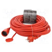 W-97291 Extension lead; 3x2.5mm2; Sockets: 1; rubber; red; 25m; 16A 99mUCH9nDc_S3Z5YhQJrAac1UaKBxtMYZVgG1CrGHQE