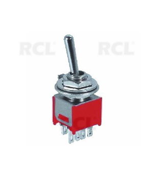 PĀRSLĒGŠANAS SLĒDZIS MTSN203 3A 125V 1,5A 250V, 6 kontakti, 2x IESLĒGTS-IZSLĒGTS-IESLĒGTS

 CPR239.jpg