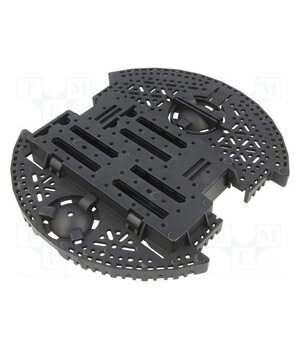 ROMI CHASSIS KIT - BLACK Wheeled chassis; black; 3÷6VDC; Mot.qty: 2; Ioper: 130mA jrT-uyMHqXIsqTlPaSGMOCqDNefc9lA-QJUuxEoJ4dw