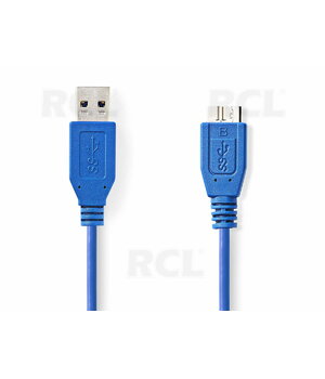 DATORU KABELIS USB 3.2 A (M) <-> micro USB B (M), 0,5 m, 5 Gpps dubultā jauda SuperSpeed

 CKAK1673_06.jpg