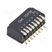 TDP08H1SBD1 Switch: DIP-SWITCH; Poles number: 8; OFF-ON; 0.025A/25VDC; Pos: 2 5EtjmG5BUHiYghJu-CwpAZQnn-IuFdT87-UAN5MqTxg