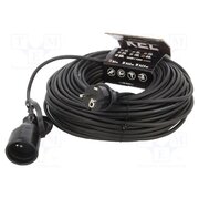 W-97019 Extension lead; 3x1mm2; Sockets: 1; rubber; black; 40m; 10A C9Yr0J4QWCdJezywQvRa1J83CGK97Czanl0W8eaOdBA
