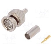 J01002A0030 Connector: BNC; plug; male; straight; 75Ω; crimped; for cable; PTFE fmGUAD8sziiVPgw32EgELAXXxdmahjaR-waqCDF1iaU