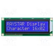 RC1602E-BIW-ESV Display: LCD; alphanumeric; STN Negative; 16x2; blue; LED; PIN: 16 KnHxbJPYtiVxif5NIwEcqrPV37KAfY-glfLJIHI5Ls8