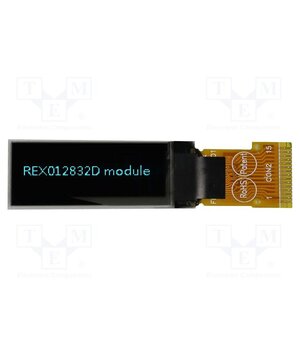 REX012832DSPP3N00002 Display: OLED; graphical; 0.91"; 128x32; Dim: 30x11.5x1.26mm; blue gKns4GARIo2emMOAQ1gEt960SbM_SwpH9e9JQKEGDRM