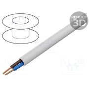 H03VV-F/2X0.75WH Wire; H03VV-F,OMY; 2x0.75mm2; round; stranded; Cu; PVC; white; 300V 95OjWkba0LkUfDYl9yuArTubmwkLSVN1speSmyePnts