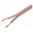15127 Wire: loudspeaker cable; 2x1.5mm2; stranded; OFC; transparent 5QkLDb1lxI72hhUqH70a_ZQvNZ9v3jgV2To_vf9iMRg