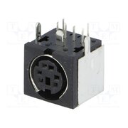 TM 0508 A/6 Connector: DIN mini; socket; female; PIN: 6; shielded; THT; on PCBs MbBwLcfJjcEeKKNwfGZx8PPB5hOhvq7bnJ5hqf6eEq8