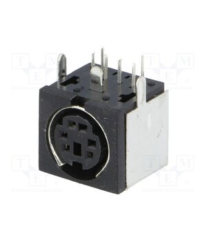 TM 0508 A/6 Connector: DIN mini; socket; female; PIN: 6; shielded; THT; on PCBs MbBwLcfJjcEeKKNwfGZx8PPB5hOhvq7bnJ5hqf6eEq8
