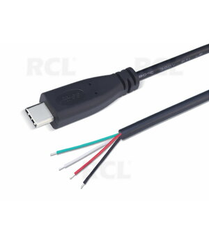 KABELIS USB-C, vīriešu USB-C (C tips) <-> lodēšanas kabelis, 150 mm

 CKAK1604K.jpg