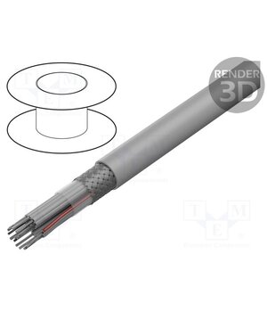 09180167007 Wire: ribbon; round; 1.27mm; stranded; Cu; PVC; grey; 30.5m; 16x28AWG HXELhq3Hr7heajvYUKJzu8Zao212tPqfwQ0kYee3LLU