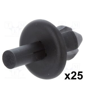 A13011 Rivet; polyamide; black; push-in; Ømount.hole: 8mm; Øhead: 16mm pCeia6F5U2BKJrow6oNkjTvnyMK_pkab-dkbgs_fSuU