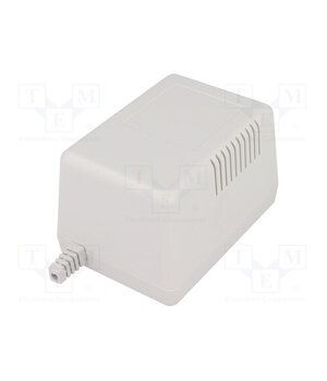 KM-49B GY Enclosure: for power supplies; vented; X: 65mm; Y: 92mm; Z: 57mm; ABS _jIHk5t8OW0PhXyrENo2TbuwbTBjznhLmyIxjf3SMKE