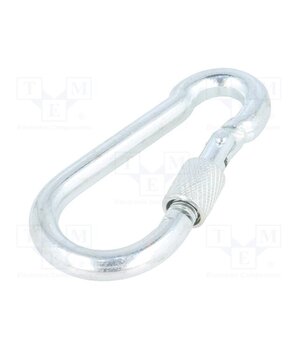 KSZ.7.70 Carabiner; steel; for rope; L: 70mm; zinc; 7mm; with protection r31DX7DnwNR6JsN8xC5lnuWQGuzxzcpzaM3Gc86duj8