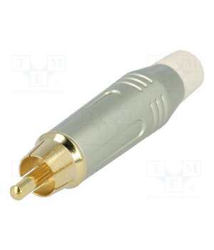 ACPR-SWH Connector: RCA; plug; male; straight; soldering; grey; gold-plated WUZX24jVKcyNL4sKe0mTgOd_u-sRzZ7y5KzJJPF4d1k