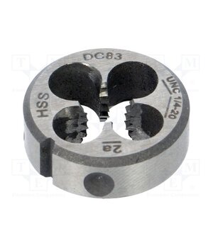 1655 300 14 Threading die; UNC 1/4-20; Ø: 20mm; Thk: 7mm; high speed steel KMv0j0Xebez60L79gCfhvl7Y1m828hW2slgyXEgXADk