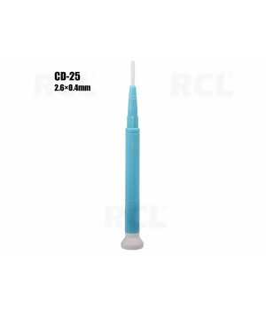 Keramiskais skrūvgriezis CD-25, antistatisks, nemagnētisks, plakans 2,6 x 0,4 mm

 IRATGA25.jpg