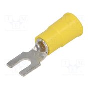 8233 Tip: fork; M3,5; Ø: 3.66mm; crimped; for cable; insulated; yellow JUmLyL7XPXrLwN1nwwWHUJJ5PLUfFB4tQu89jPPl1o4