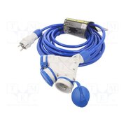 W-01200 Extension lead; 3x2.5mm2; Sockets: 3; PUR; blue; 10m; 16A CWTq90AHIb_hv0aBxYyZTbliz9idWAFTVp5cGVb_EKY