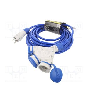 W-01200 Extension lead; 3x2.5mm2; Sockets: 3; PUR; blue; 10m; 16A CWTq90AHIb_hv0aBxYyZTbliz9idWAFTVp5cGVb_EKY