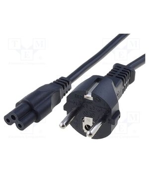 6052.0042 Cable; 3x0.75mm2; CEE 7/7 (E/F) plug,IEC C5 female; PVC; 2m; 2.5A JjdQI8RVHQlox5lkKAGLWMnZEyNp0UtrTKzkxSA87Tw