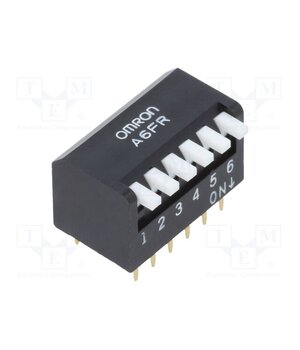 A6FR6104 Switch: DIP-SWITCH; Poles number: 6; ON-OFF; 0.025A/24VDC; Pos: 2 ifE6wRrxh3llsvAr7-6C0oA0nhu1VvqaBZtDjfes0sg