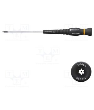 6-666-L Screwdriver: precision; Torx® with protection; T10H; ESD sGvqhGFWxowTAN1k3Q3D9RF8fhIuAZwEJylLw6-j2AE
