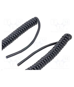85643 Wire: coiled; H05BQ-F; 2x0.25mm2; unshielded; PUR; black; 500V; 1m XHYSS0xy9PmROpW6ZQI-zfLy2pvf46WOfvs3i7f1BqE