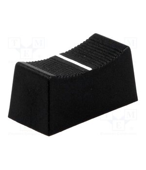 CS1 TYPE 6MM BLACK Knob; slider; black; 23x11x11mm; width shaft 6,3mm; plastic 4yGLGltf7ZkRcClgu_T59209bxIgL9hmks2j0315zn4