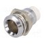SMB1 129 LED holder; 8mm; chromium; metal; concave; with plastic plug i6I2-FMqvKwdckTSn0Pw67Wzslx8aimqX_M68RE3rB4