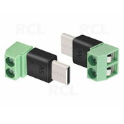 PLUG USB-C (CType) ar 2-kontaktu terminālu bloku

 CKI833.jpg