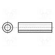 1385305 Spacer sleeve; cylindrical; polyamide; L: 3mm; Øout: 10mm; natural WclE3b5NUdkBK7lGl3lDStwd7eJSj2OFOGCTZPojwt8